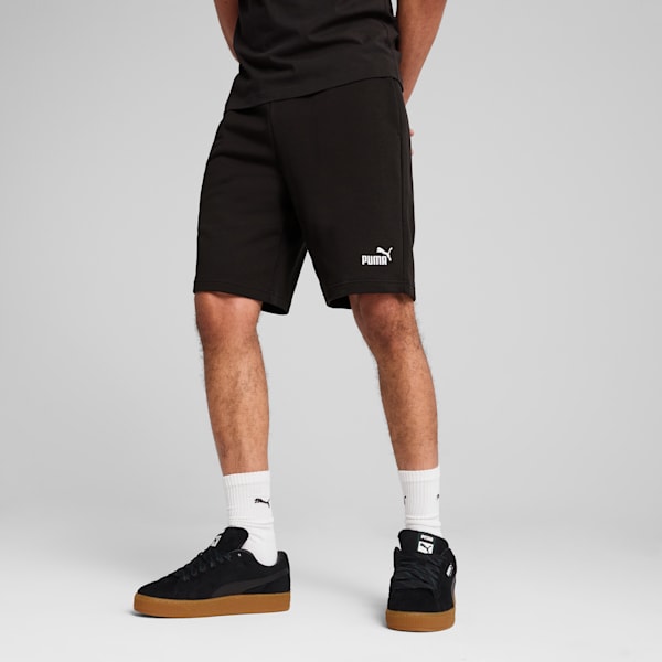 Shorts de 10" para hombre logotipo Essentials No. 1, PUMA Black, extralarge